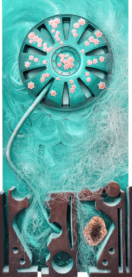 DENK MAL:  Mixed Material Art auf Styrodur, 15 x 60 x 125 cm, 2019