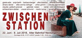 Einladungskarte zur Ausstellung im alten Bahnhof Neckargemünd